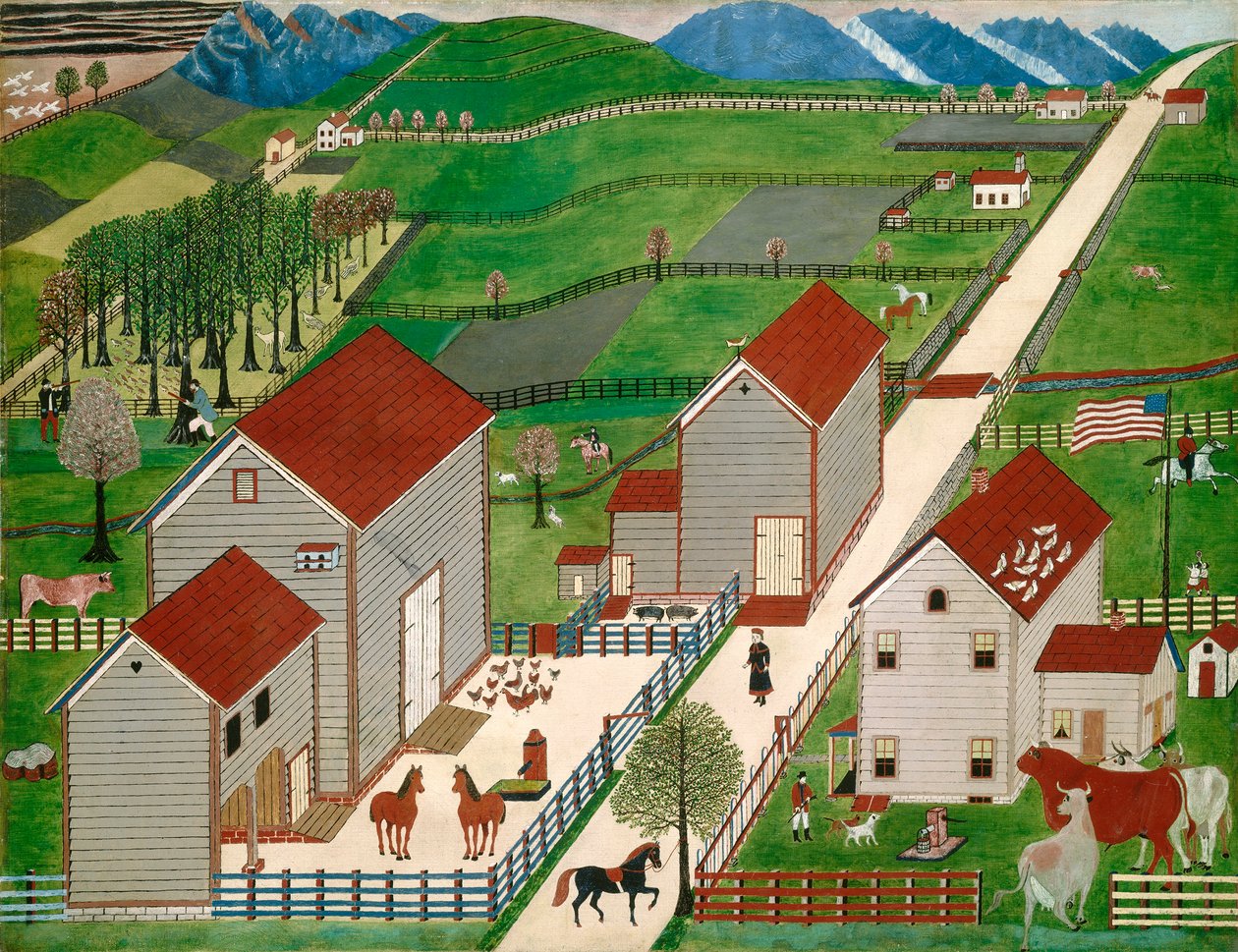 Mahantango Valley Farm, 19. század vége (olaj az ablakon) alkotó: American School