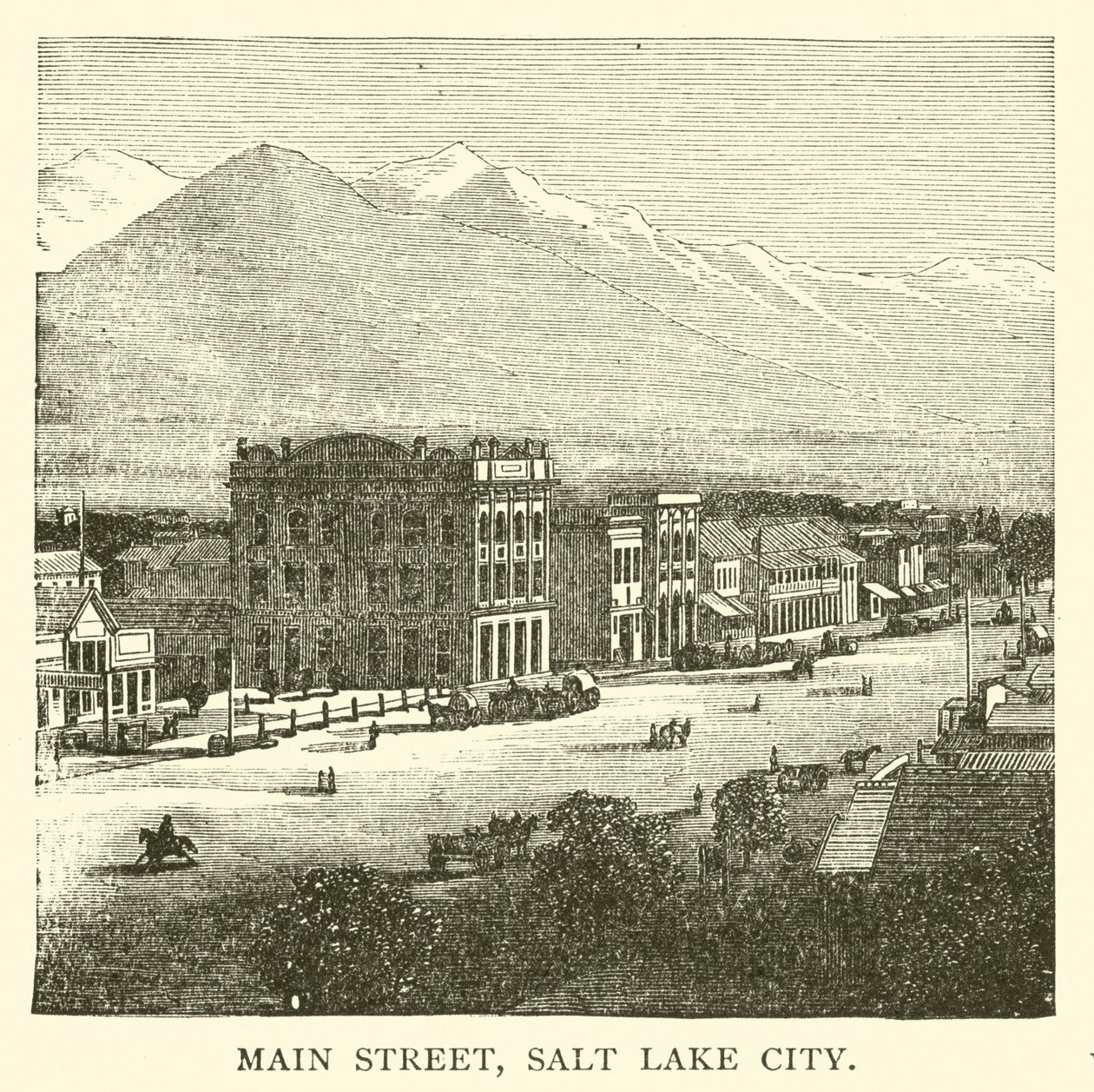 Main Street, Salt Lake City (metszet) alkotó: American School