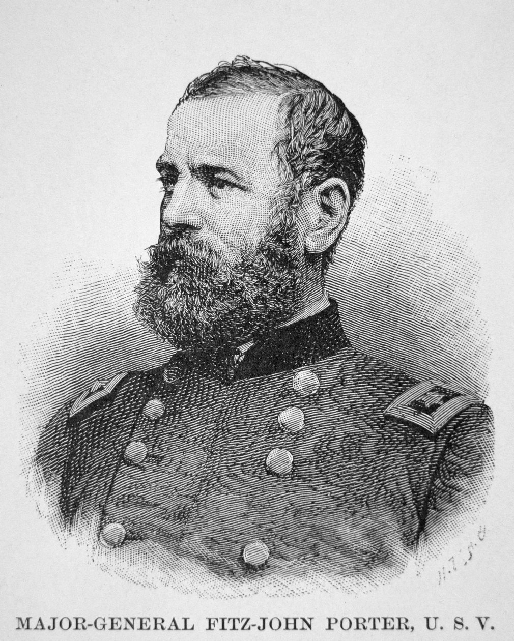 Fitz John Porter vezérőrnagy (1822-1901) (metszet) alkotó: American School