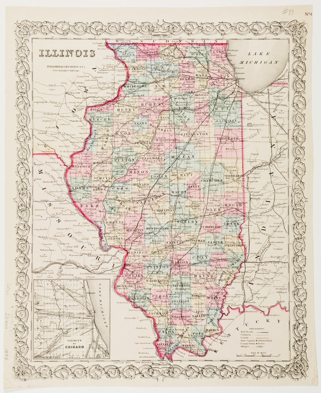Illinois térképe alkotó: American School