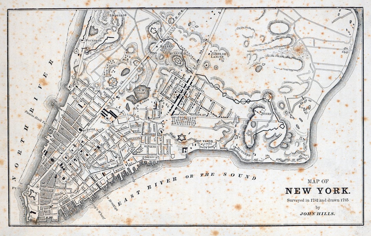 New York térkép (litho) alkotó: American School