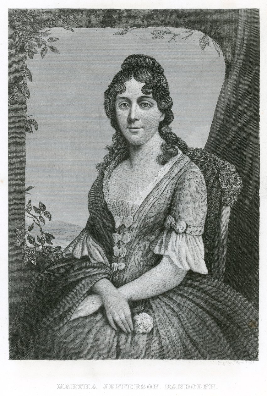 Martha Jefferson Randolph (metszet) alkotó: American School