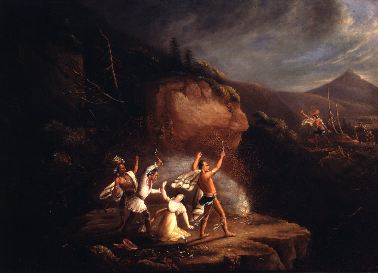 Jane McCrea mészárlása, 1777, 19. század eleje alkotó: American School