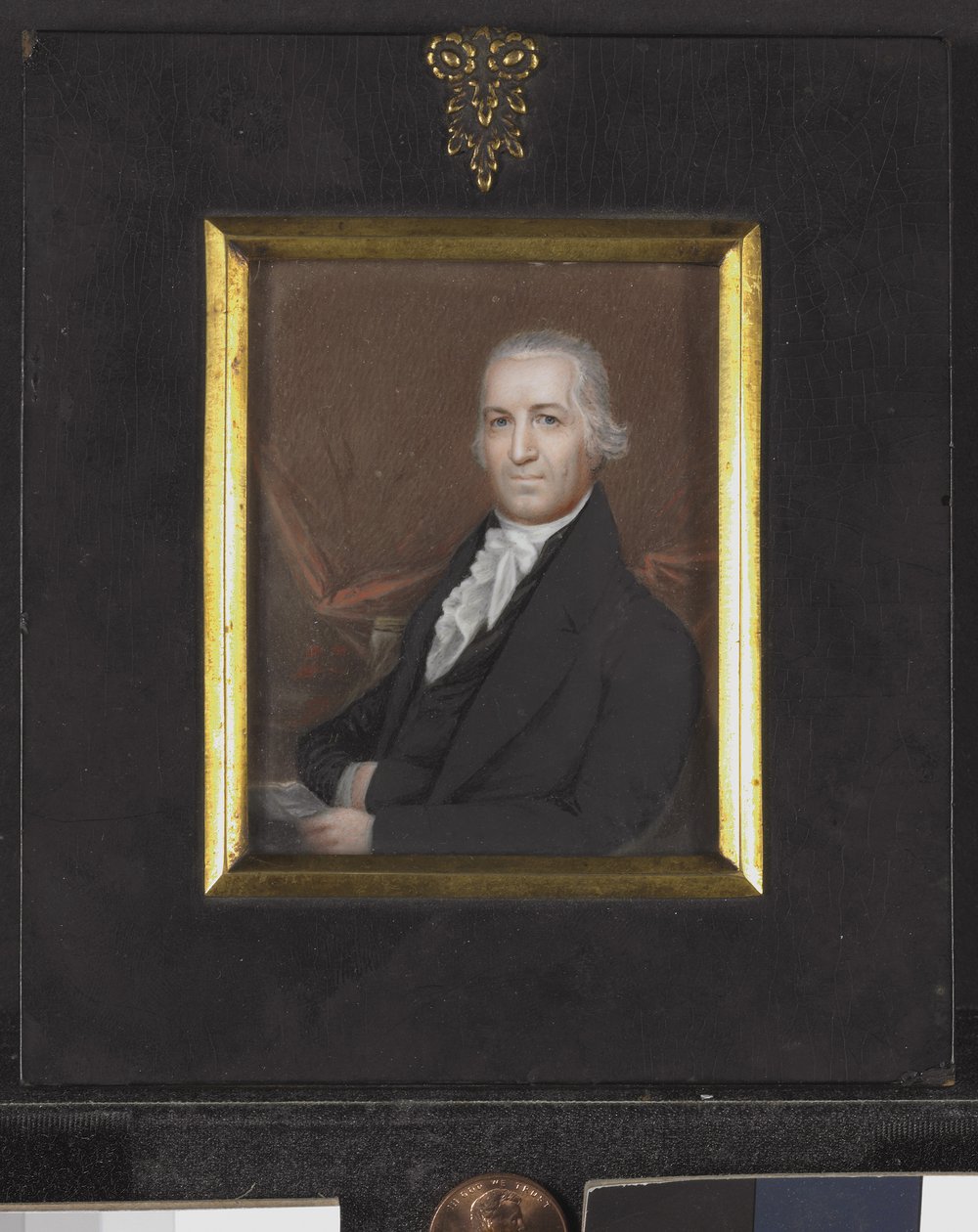 Samuel Osgood miniatűr portréja, 1789 körül (elefántcsonttal) alkotó: American School