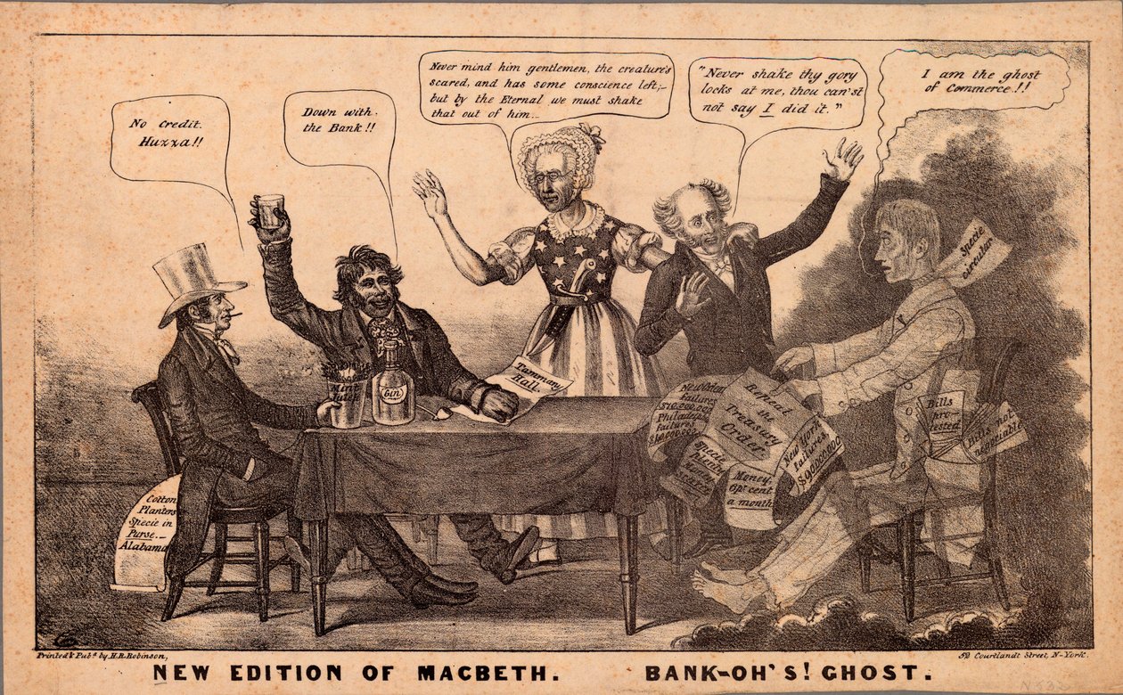 A Macbeth új kiadása. Bonk-Ohs! Szellem, 1837 alkotó: American School