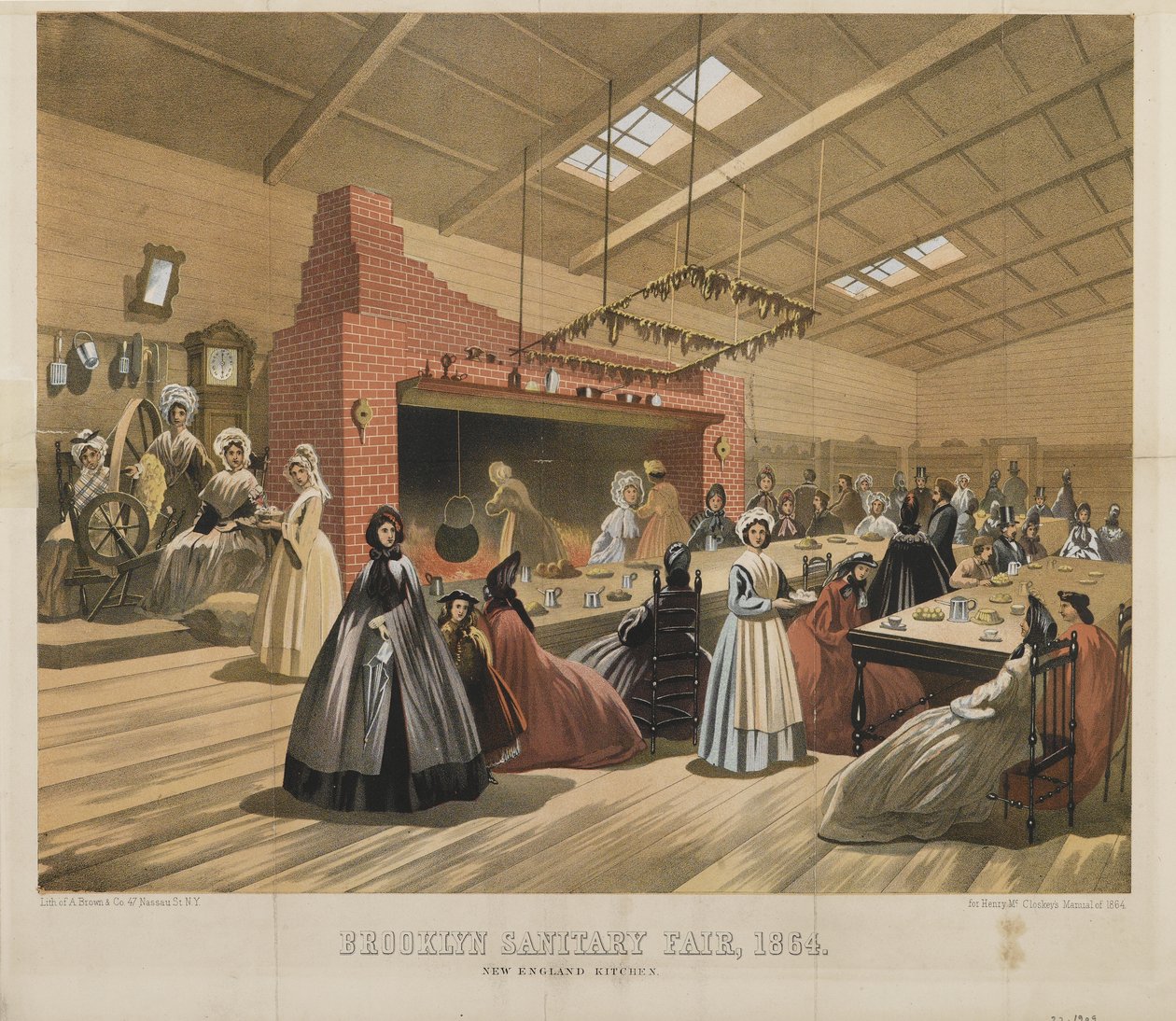 New England Kitchen, Brooklyn Sanitary Fair, 1864 alkotó: American School