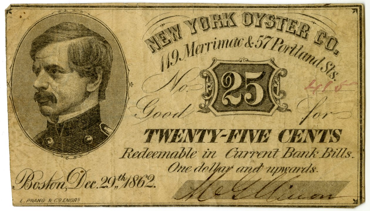 New York Oyster Co., 119 Merrimac és 57 Portland St., 1862 alkotó: American School