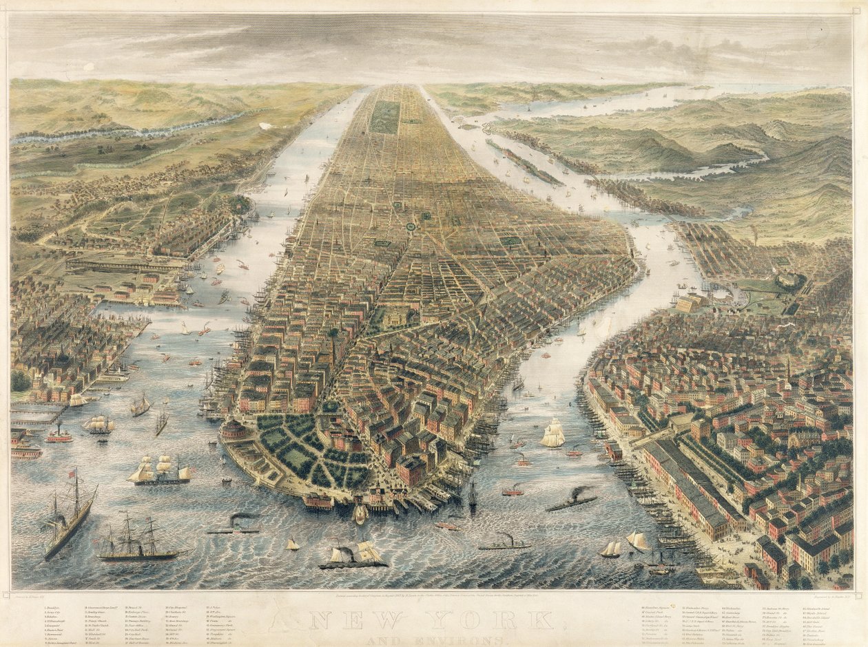 New York és környéke, 1867 alkotó: American School