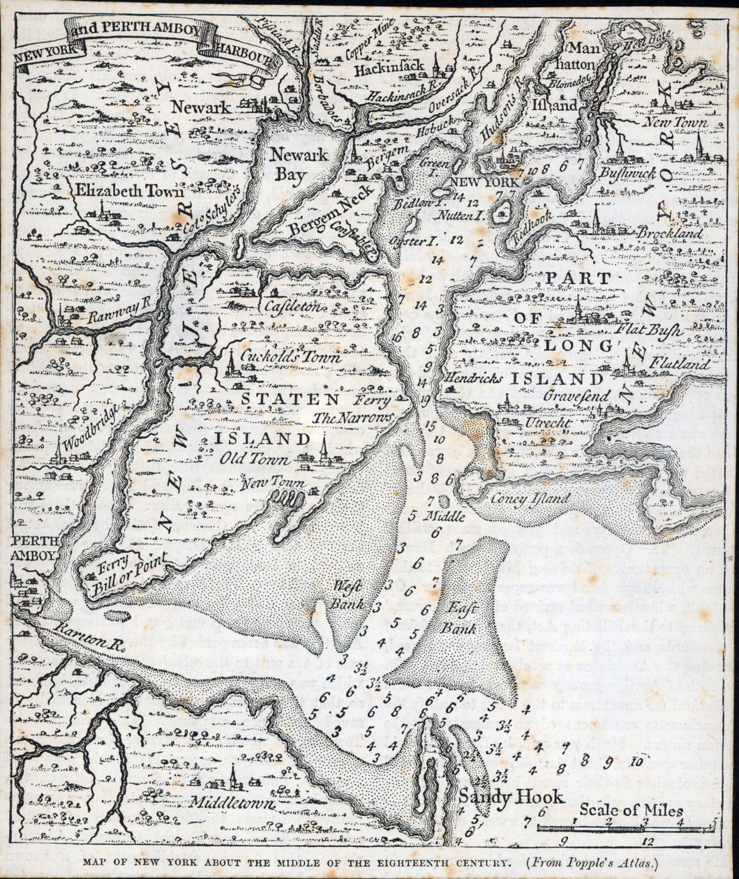 New York a 18. század közepén (litho) alkotó: American School