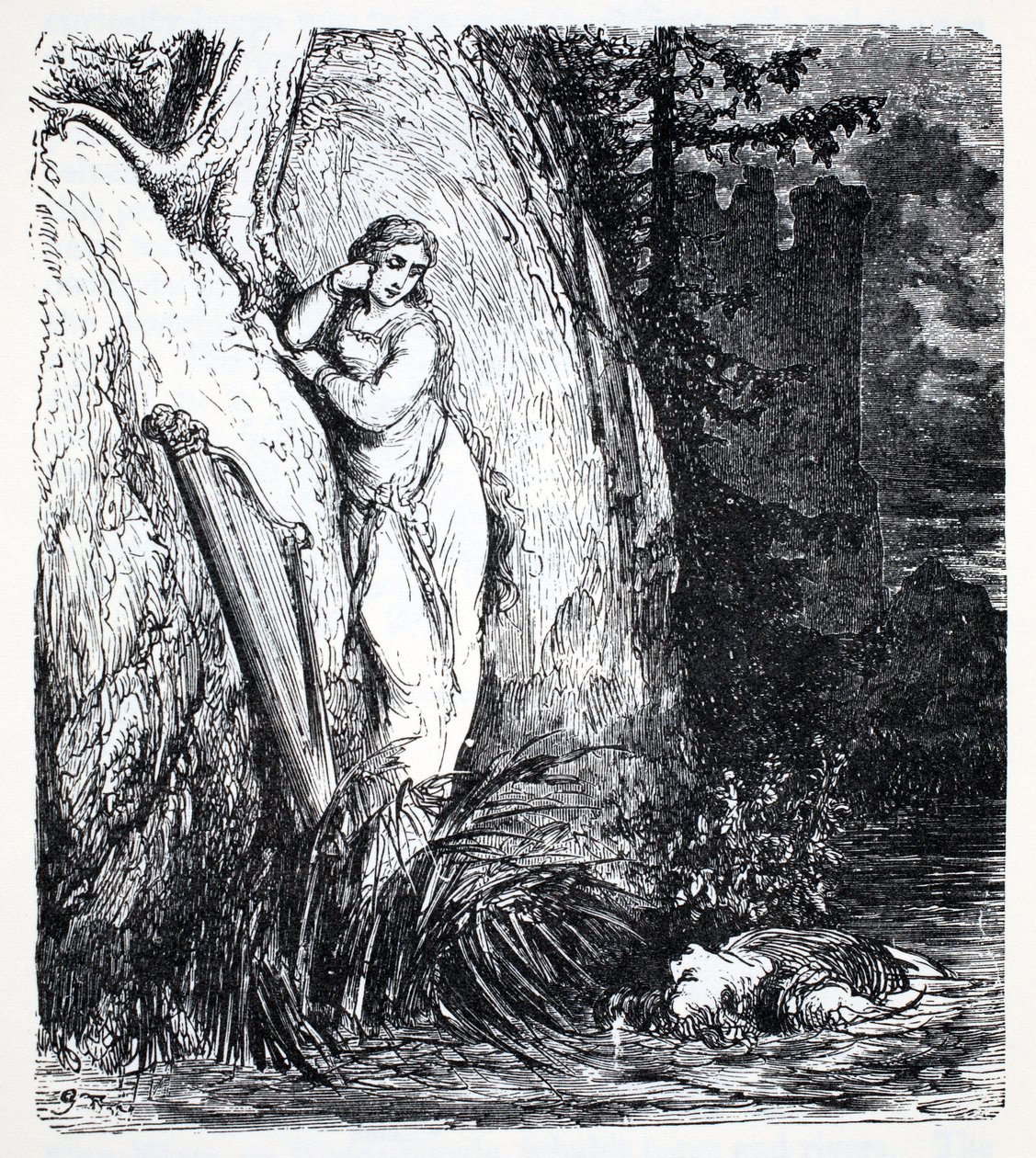 Nixes, Thomas Keightley (1789-1872) The World Guide to gnómok, tündérek, tündék és más kis emberek kalauzából, Megjelent 1880, (BW gravírozás) alkotó: American School