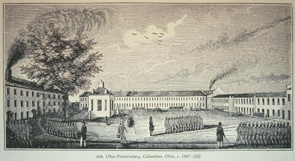 Ohioi büntetés-végrehajtási intézet, Columbus, Ohio, 1847 körül (metszet) alkotó: American School