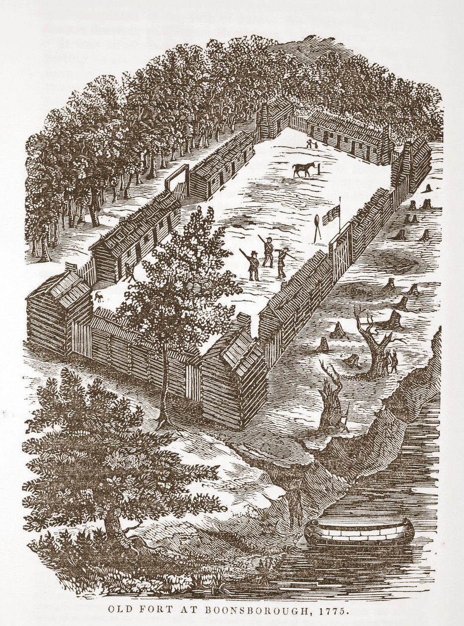 Old Fort Boonsborough-ban, 1775 alkotó: American School