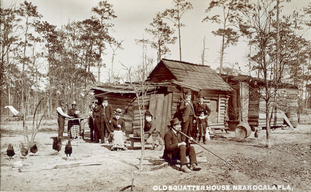 Old Squatter House közelében Ocala, Florida, 1880-as évek alkotó: American School