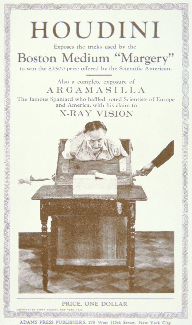 A „Margery” bostoni médium által használt trükköket leleplező füzet, 1924 körül (nyomtatott) alkotó: American School