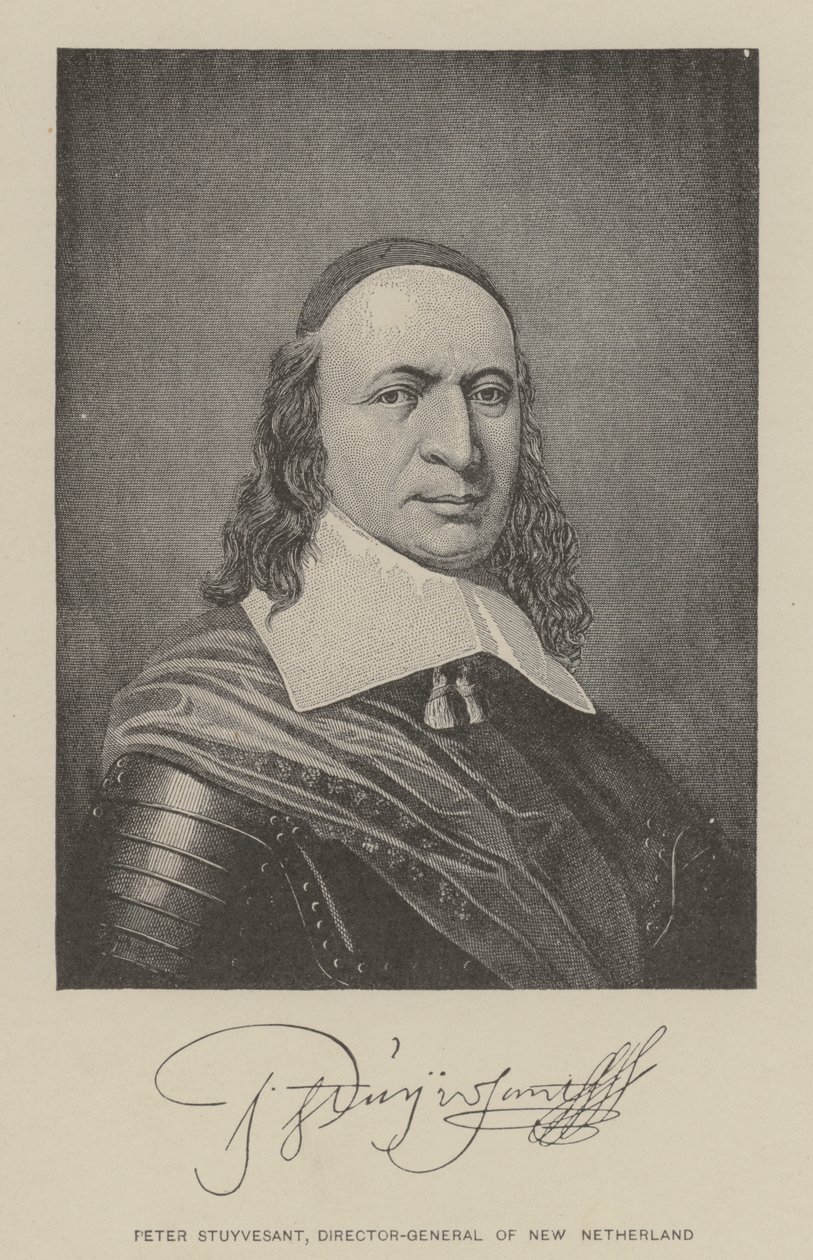 Peter Stuyvesant, Új-Hollandia főigazgatója (litho) alkotó: American School