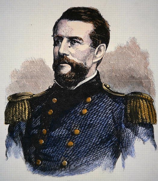 Keyes admirális portréja, az Egyesült Államok haditengerészete (színes litó) alkotó: American School