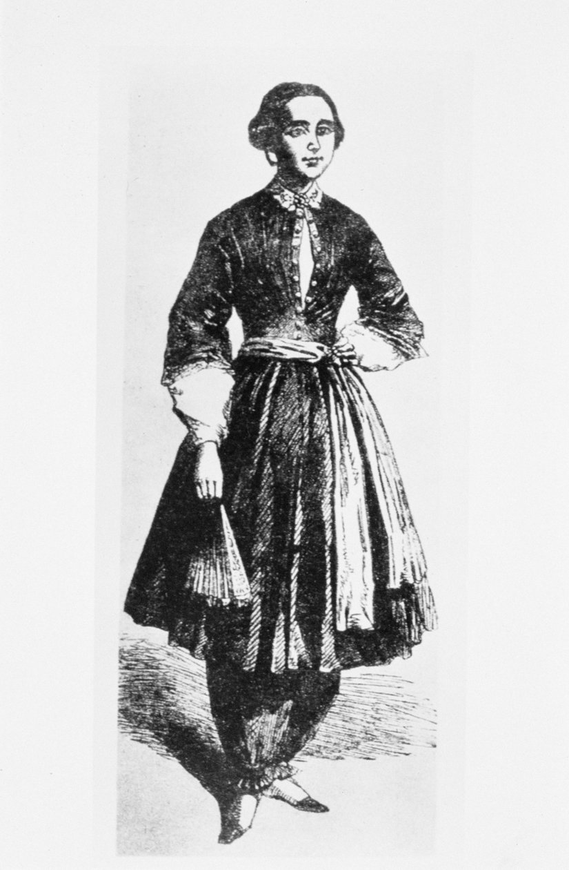 Amelia Bloomer (1818-94) portréja 1850 körül alkotó: American School