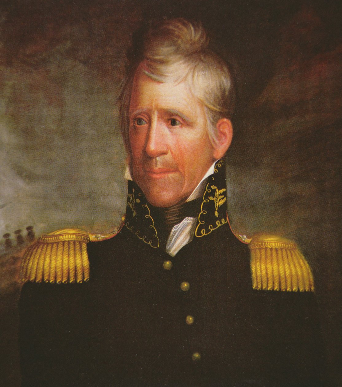 Andrew Jackson amerikai tábornok portréja (színes litó) alkotó: American School