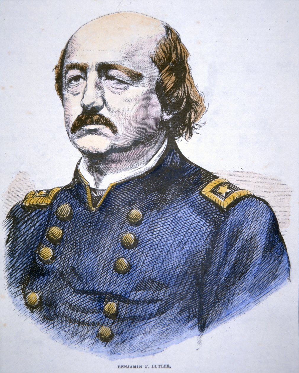 Benjamin F. Butler portréja (színes litó) alkotó: American School