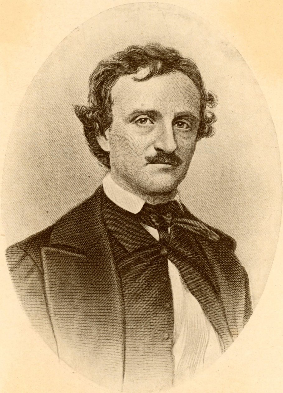 Edgar Allan Poe portréja (nyomtatás) alkotó: American School