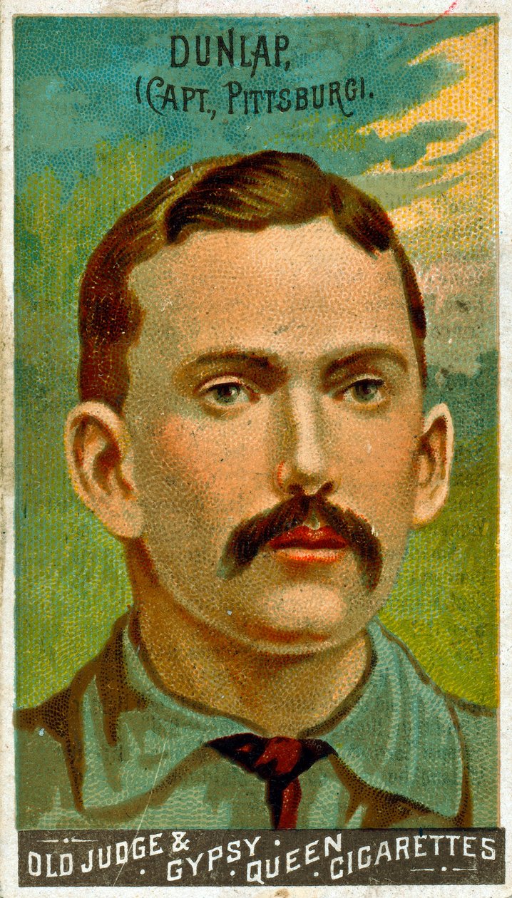 Fred Dunlap portréja, Pittsburgh Alleghenys, 1887 alkotó: American School