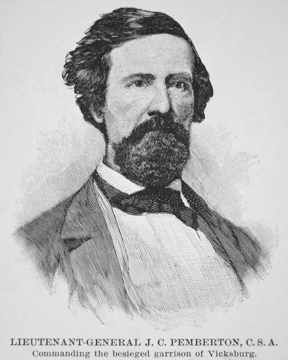 J.C. Pemberton tábornok (1814-81) portréja (litho) alkotó: American School