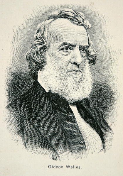 Gideon Welles (1802-78), az amerikai haditengerészet miniszterének portréja a háború és az újjáépítés alatt (litho) alkotó: American School