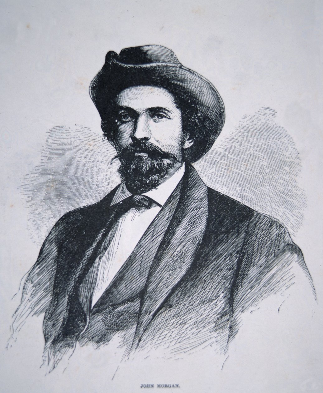 John Hunt Morgan (1825-64) portréja (litho) alkotó: American School