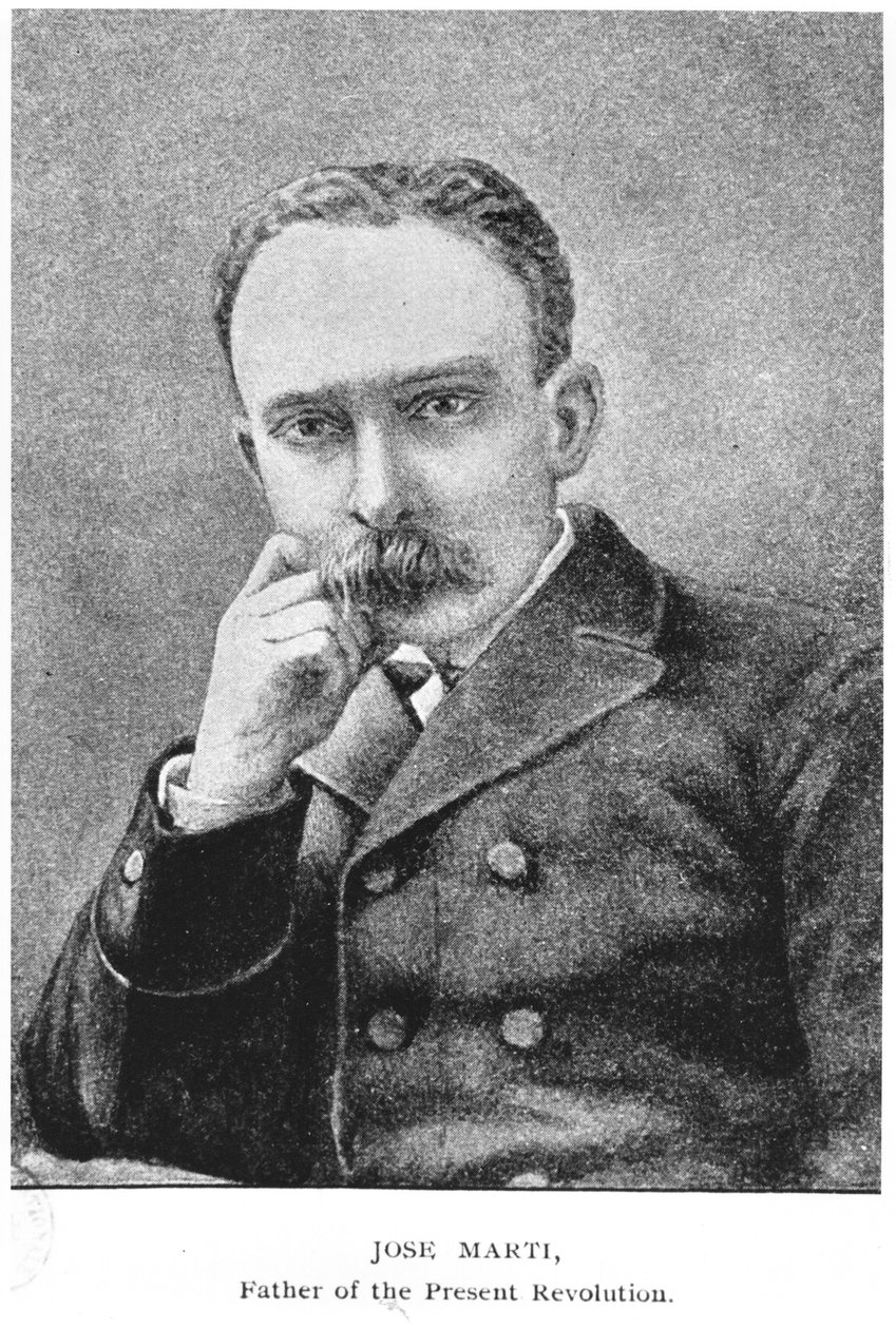Jose Marti (1853-95) portréja Murat Halstead Kuba történetéből, 1898. alkotó: American School