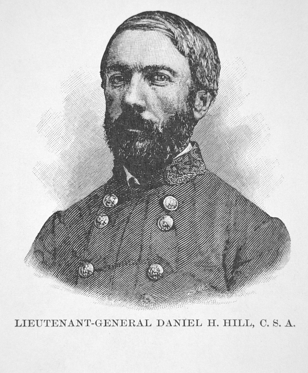 Daniel H. Hill altábornagy portréja (litho) alkotó: American School