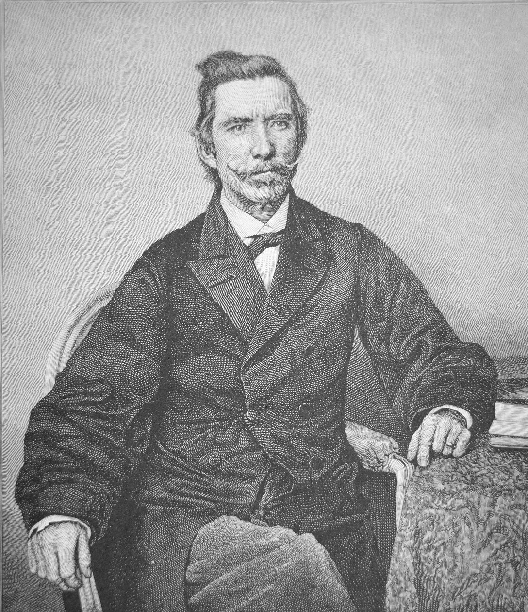 Semmes ellentengernagy (1809-77), az Alabama konföderációs portyázó kapitányának (litho) portréja alkotó: American School
