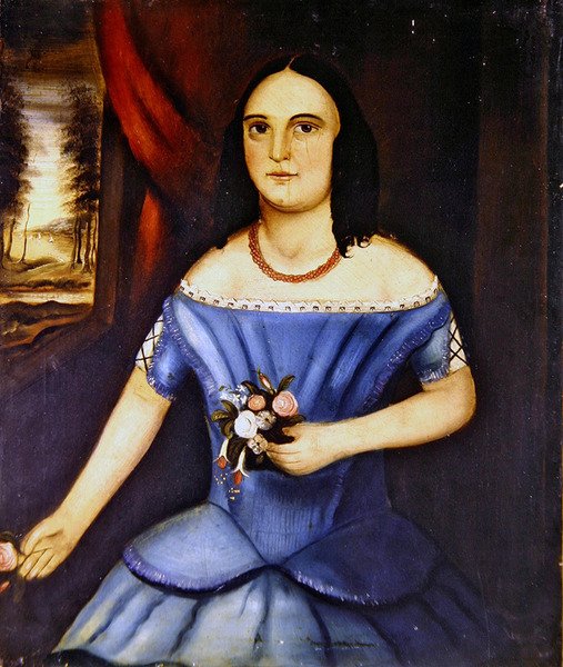 Egy testvérpár portréi (olaj, vászon) (lásd még: 349154) alkotó: American School