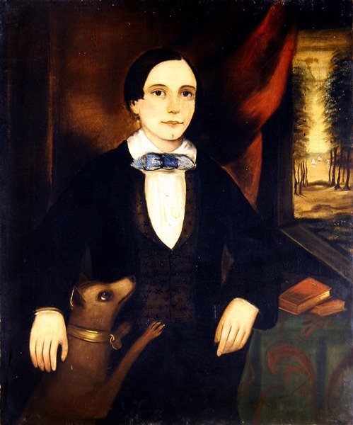 Egy testvérpár portréi (olaj, vászon) (lásd még: 349155) alkotó: American School