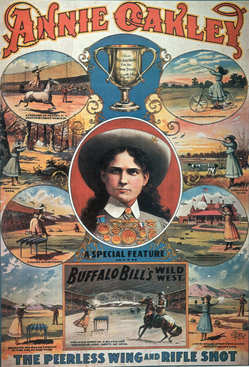 Annie Oakley-t reklámozó plakát a Buffalo Bill