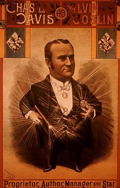 Chas L. Davist reklámozó plakát Alvin Joslin szerepében (színes litó) alkotó: American School