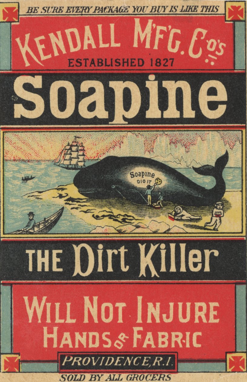 Kendall Mfg. Cos Soapine reklámplakát, 1890 körül alkotó: American School