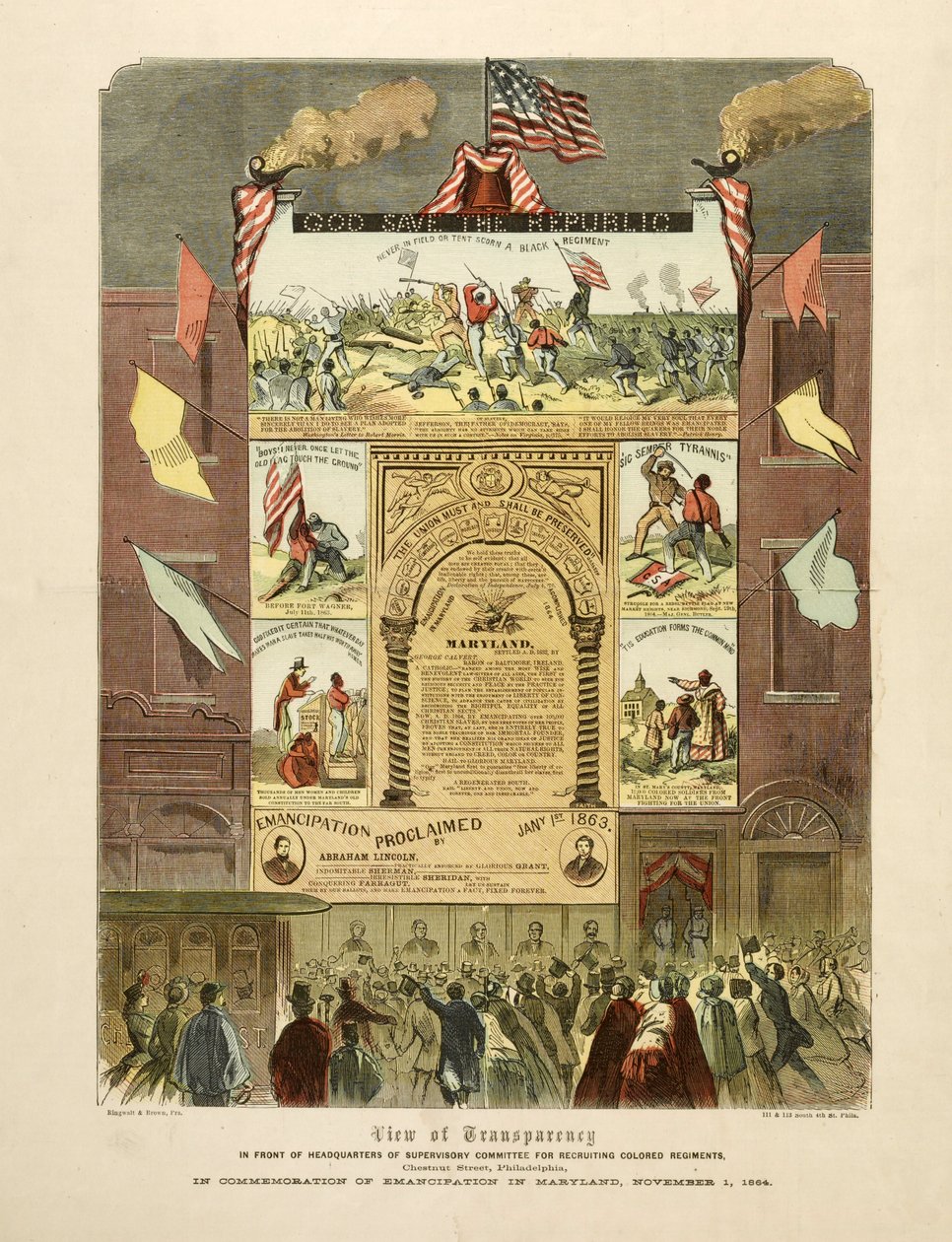Az „Emancipáció Marylandben, november 1.” című plakátja alkotó: American School