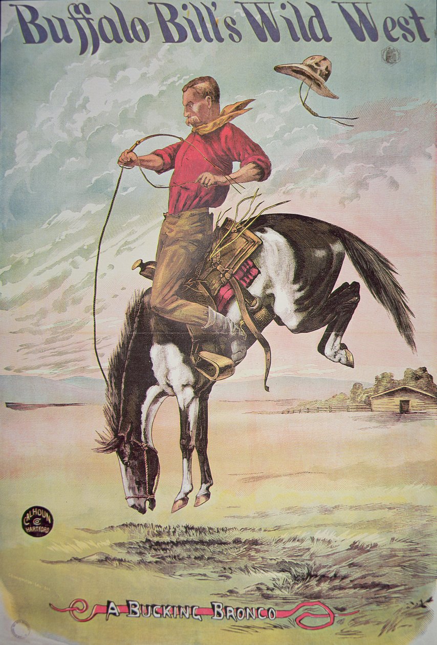 Buffalo Bill (1846-1917) vadnyugati show-jának plakátja, 1885 körül (színes litho) alkotó: American School