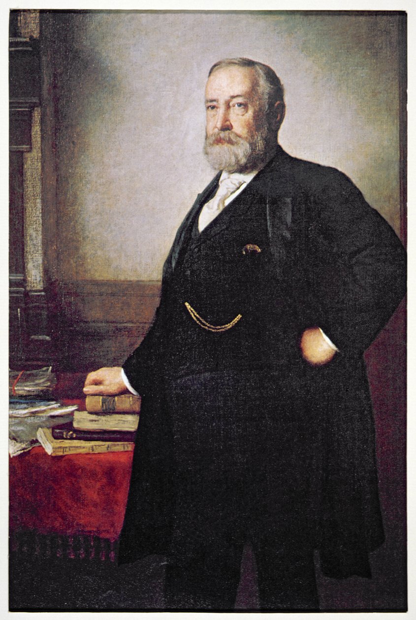 Benjamin Harrison elnök (1833-1901) választási plakátja alkotó: American School