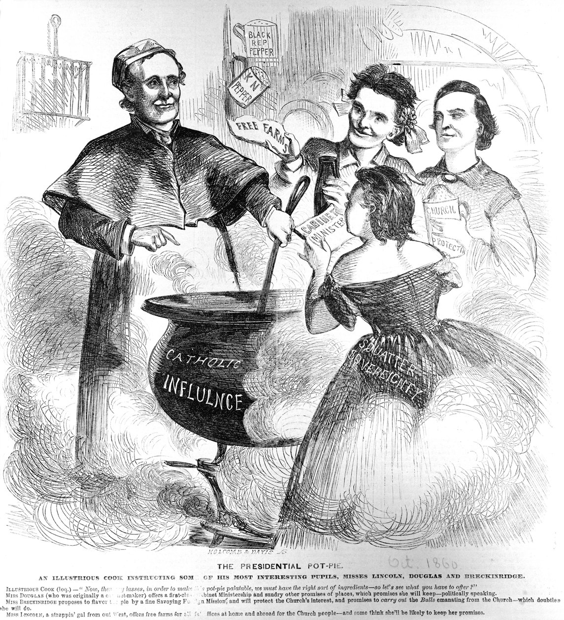 Presidential Pot Pie, Frank Leslies Budget of Fun, 1860. október 1 alkotó: American School