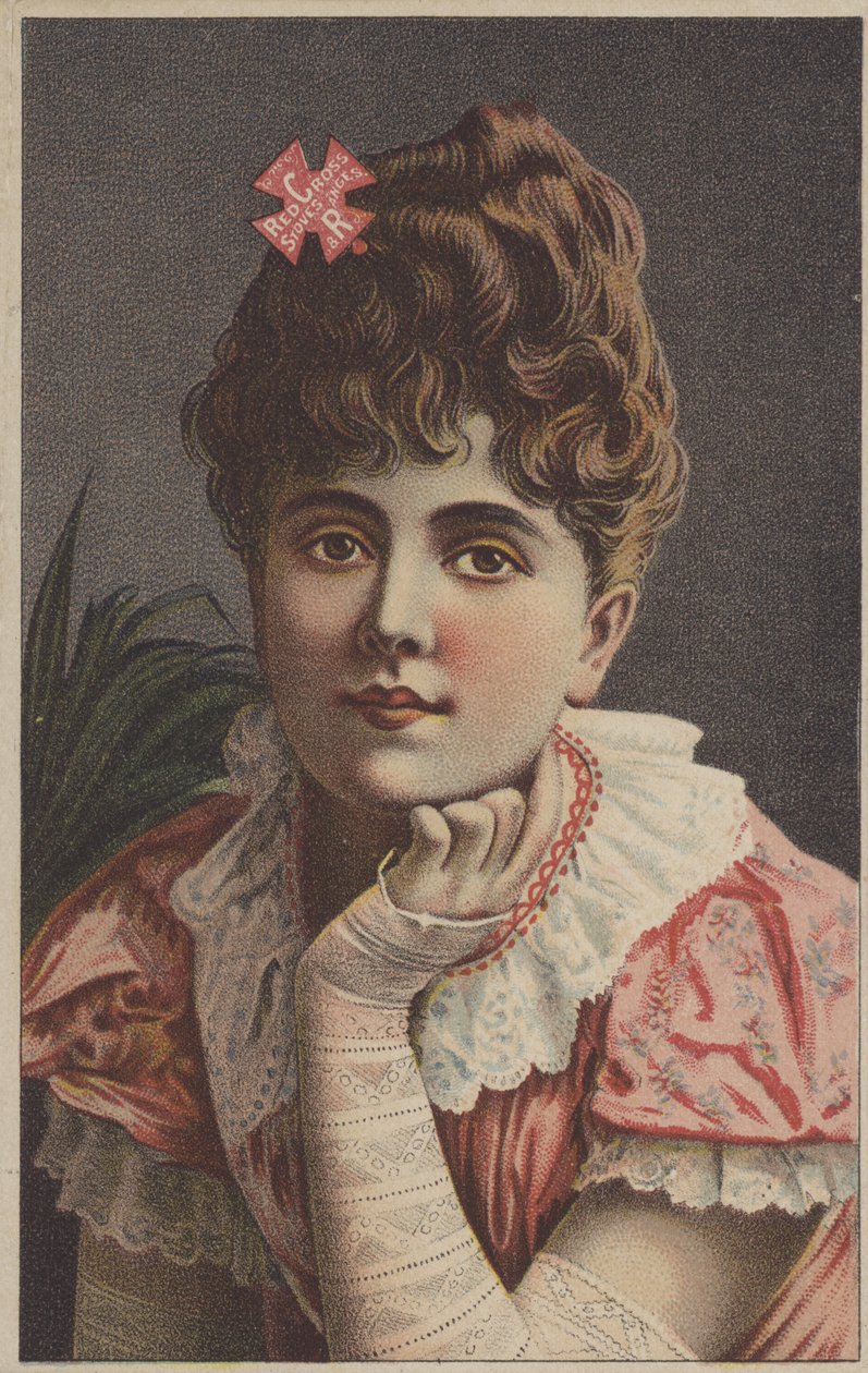 Szép lány reklám Vöröskereszt tűzhelyek és tűzhelyek (chromolitho) alkotó: American School