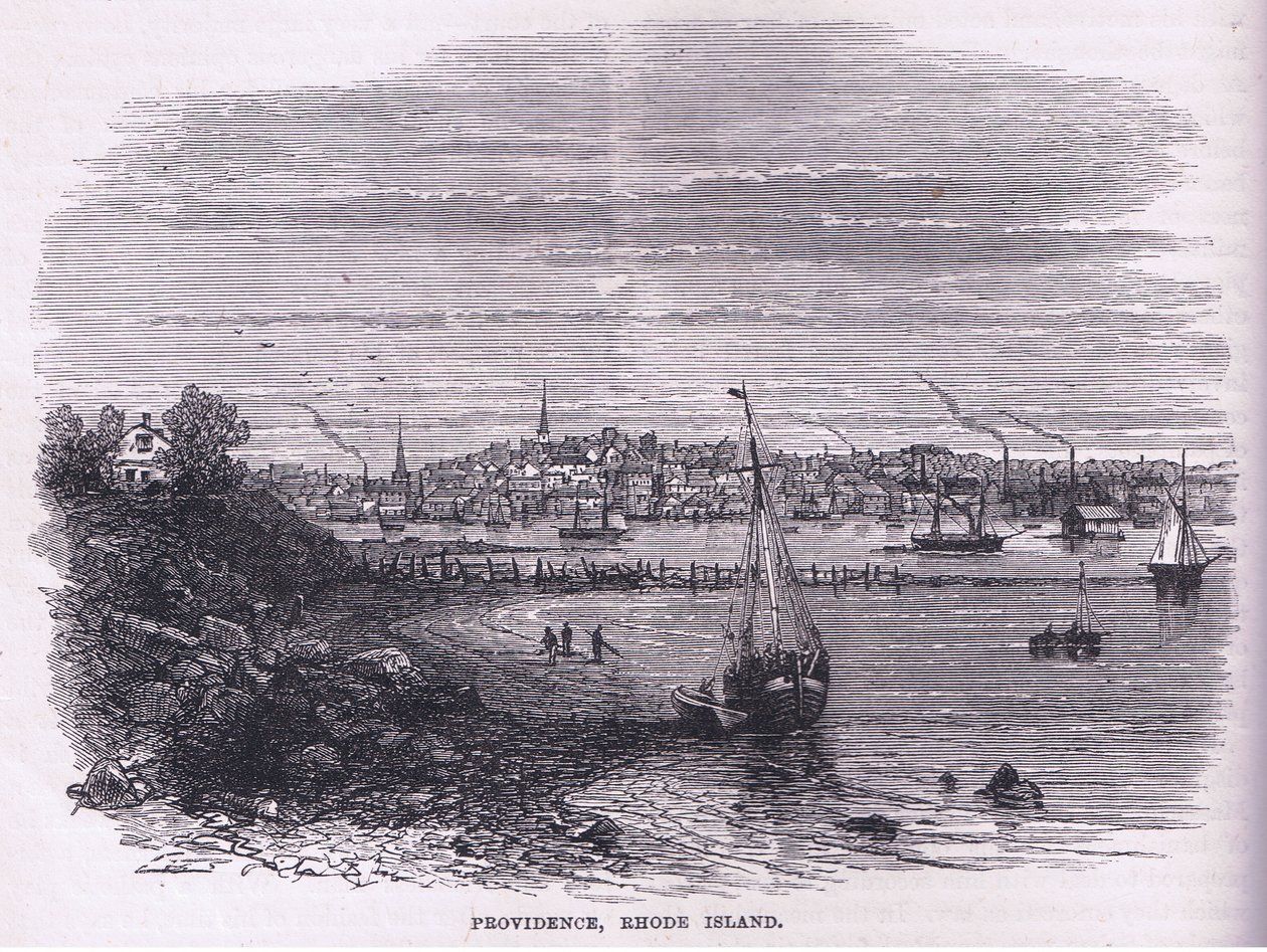 Providence, Rhode Island, illusztráció Cassell története az Egyesült Államok pubjából. készítette: Petter & Galpin 1890 körül (litho) alkotó: American School