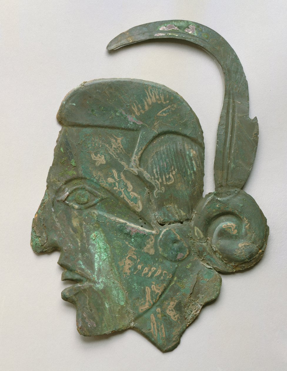 Repousse férfi profil, Caddoan, Spiro, 1200-1350 (réz) alkotó: American School