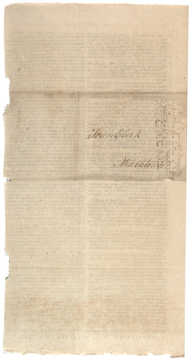 A NYS alkotmánymódosítási javaslatát nyomtató határozatok, 1788. október alkotó: American School