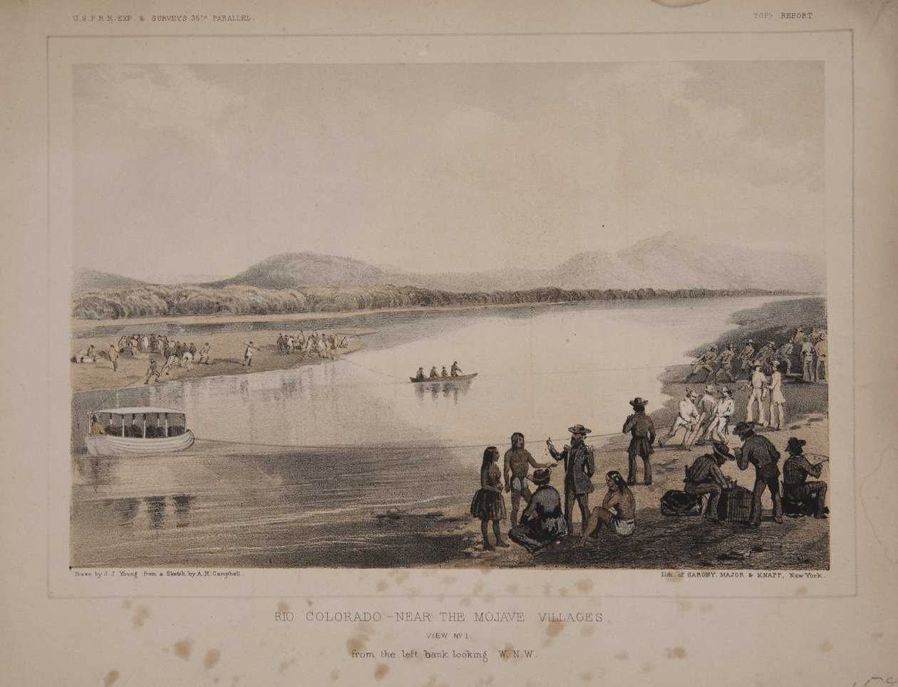 Rio Colorado - a Mojave Villages nézet közelében, sz. 1 a bal partról W. N. W alkotó: American School