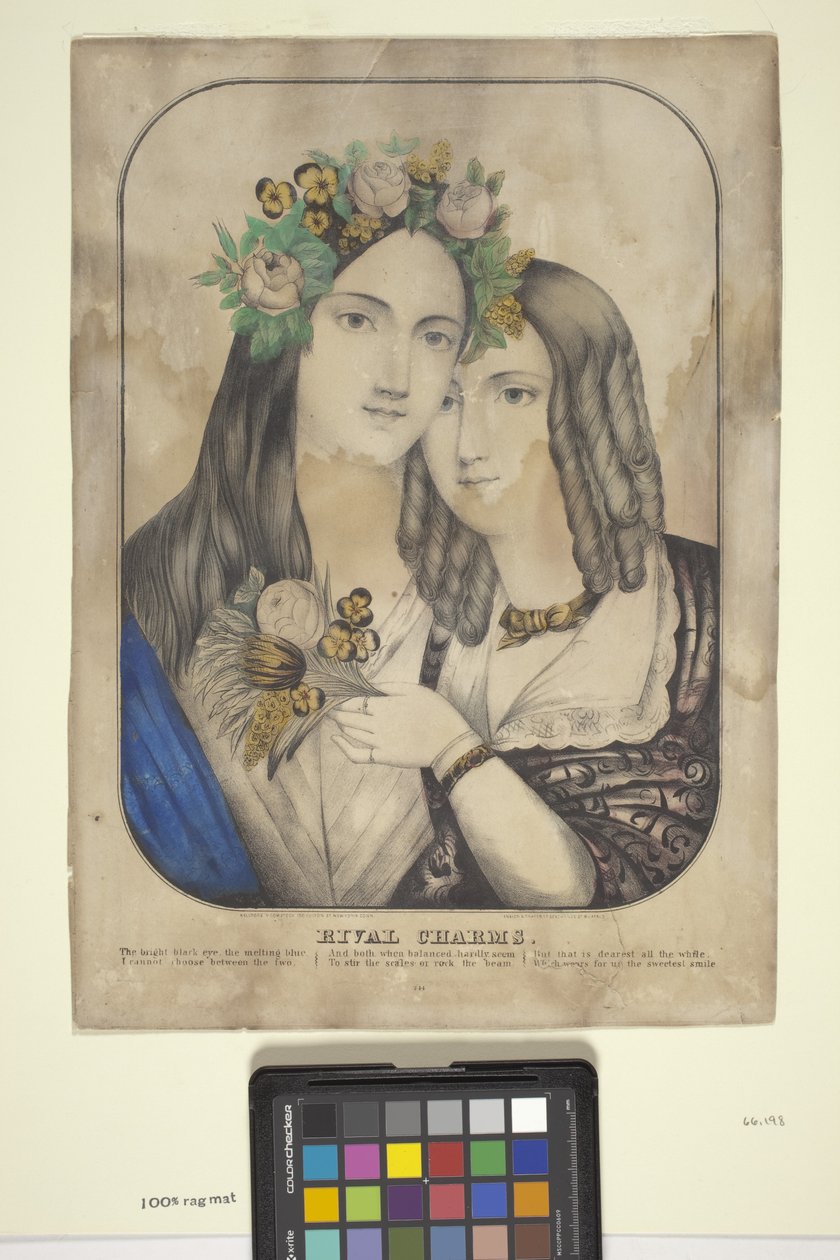 Rival Charms (kézzel színezett litográfia) alkotó: American School