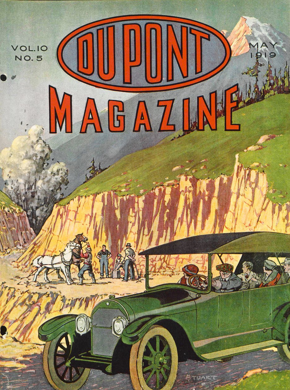 Útépítés, a DuPont Magazin címlapja, 1919. máj alkotó: American School
