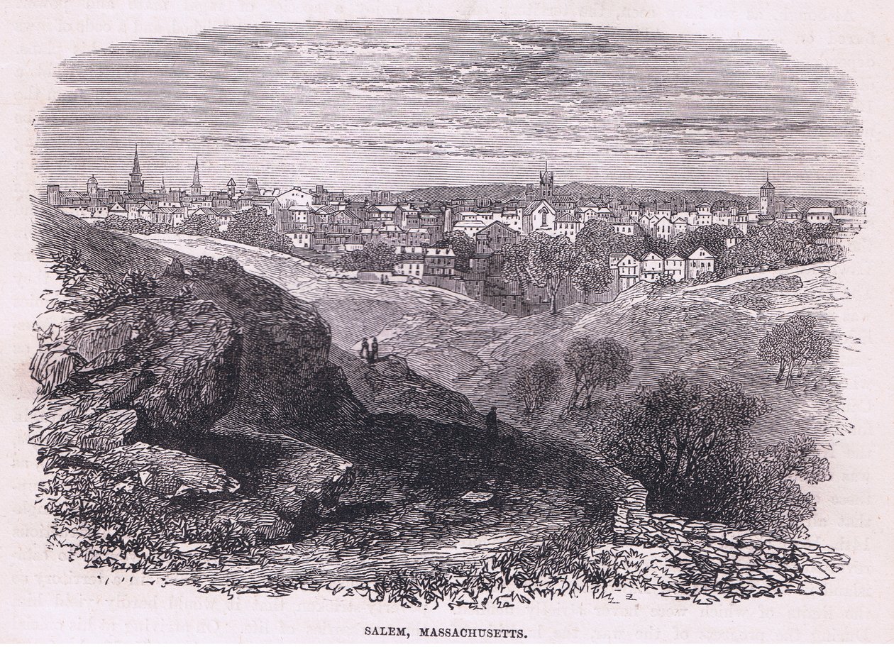 Salem Massachusetts, illusztráció Cassell története az Egyesült Államok pubjából. készítette: Petter & Galpin 1890 körül (litho) alkotó: American School