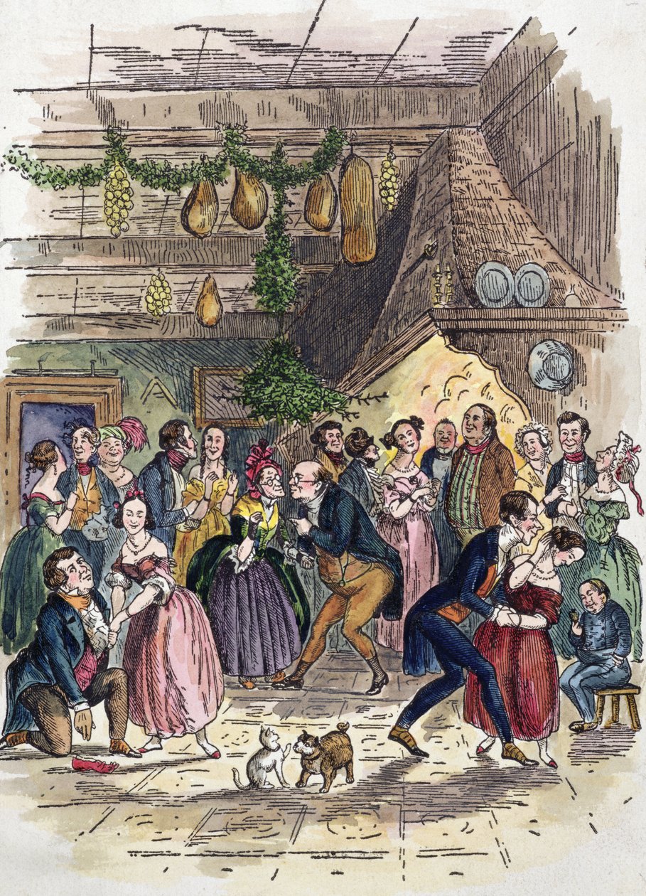 Jelenet a Karácsonyi énekből, Charles Dickenstől alkotó: American School