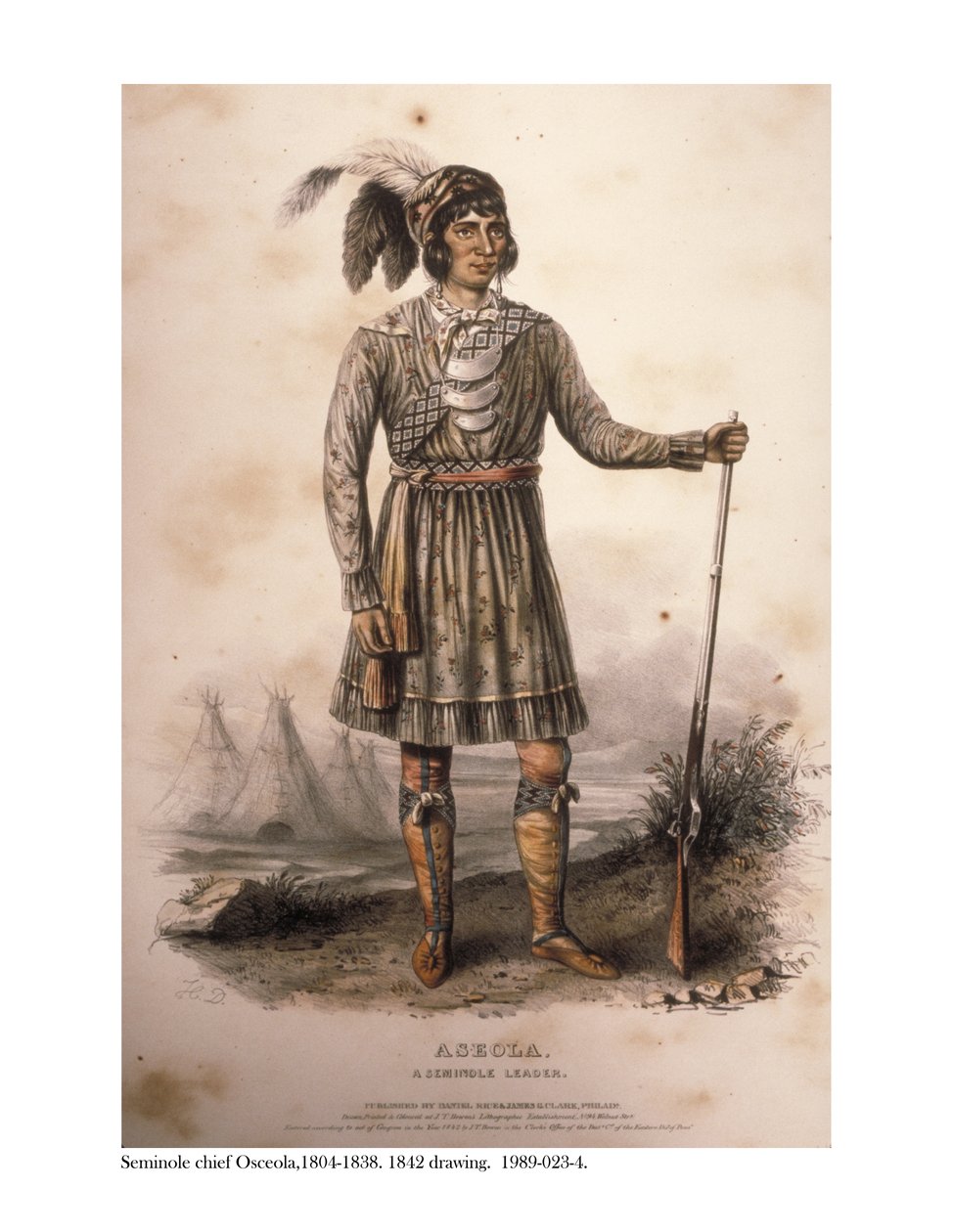 Osceola seminole-főnök, 1842 alkotó: American School